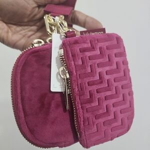 NWT Dual Pouch WristletL Monogram Velvet